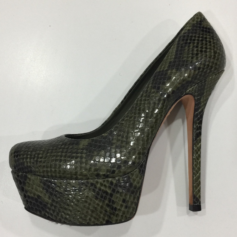 Alice + Olivia Snakeskin Platform Heel